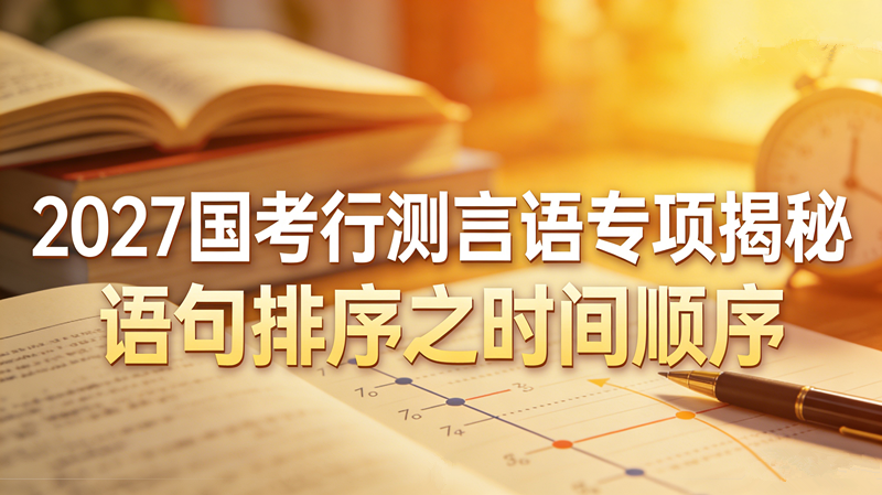 2027国考行测言语专项揭秘语句排序之时间顺序